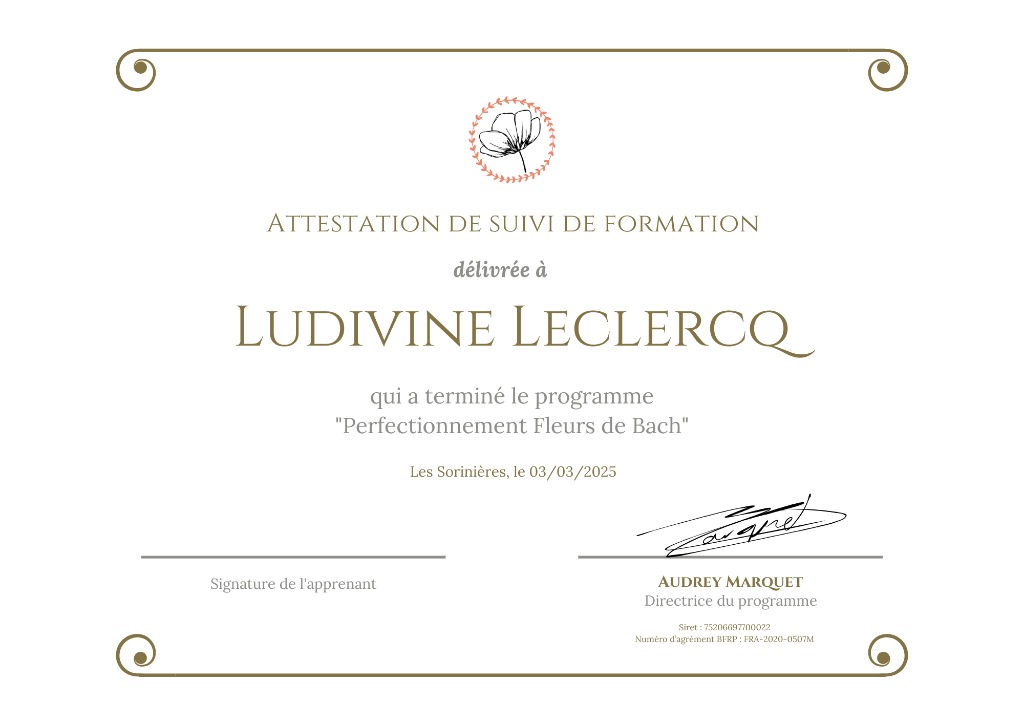 photo diplome Leclercq Ludivine