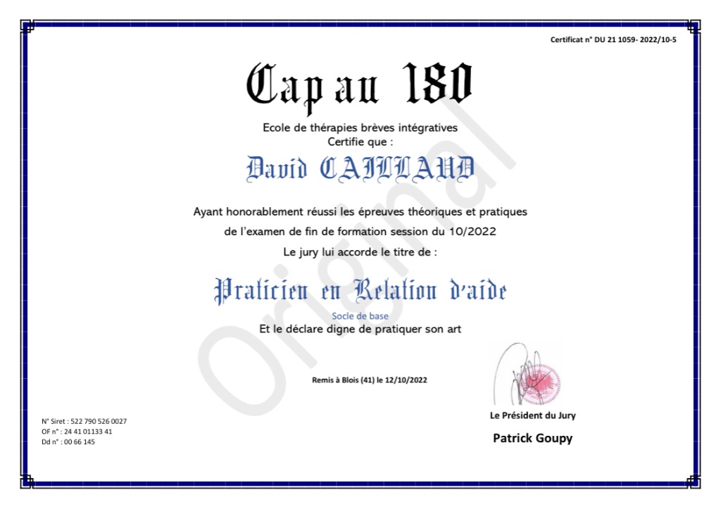 photo diplome David CAILLAUD