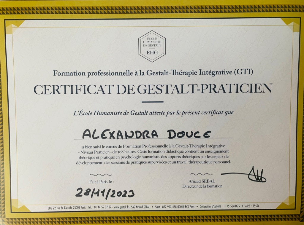 photo diplome Alexandra Douce