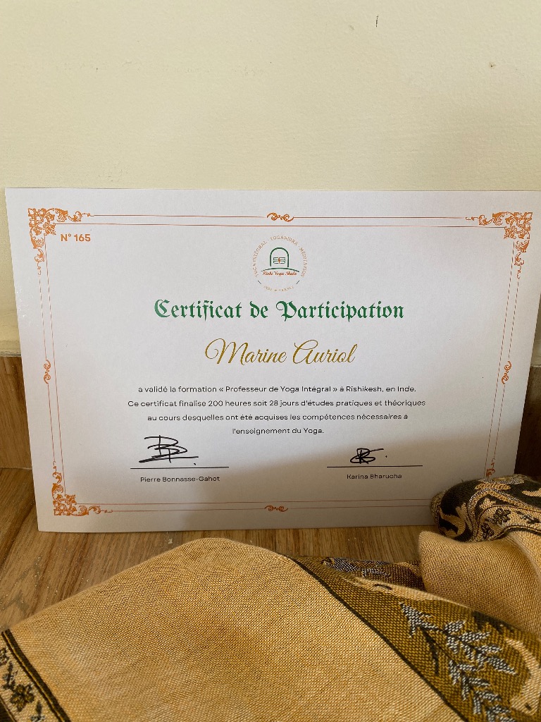 photo diplome HOMA - Marine AURIOL