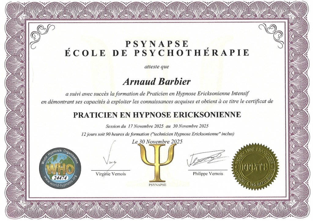 photo diplome Aryes - Arnaud Barbier