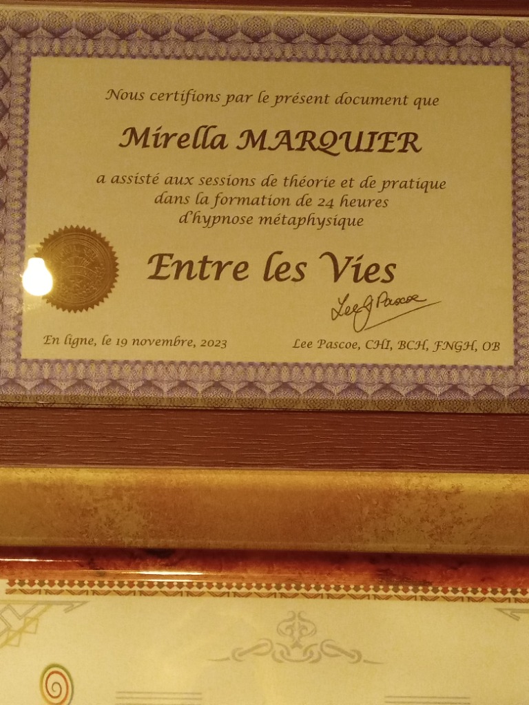 photo diplome MIRELLA MARQUIER