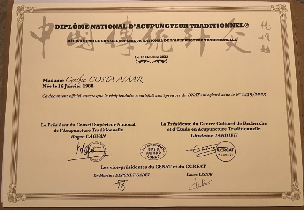 photo diplome Cynthia Amar