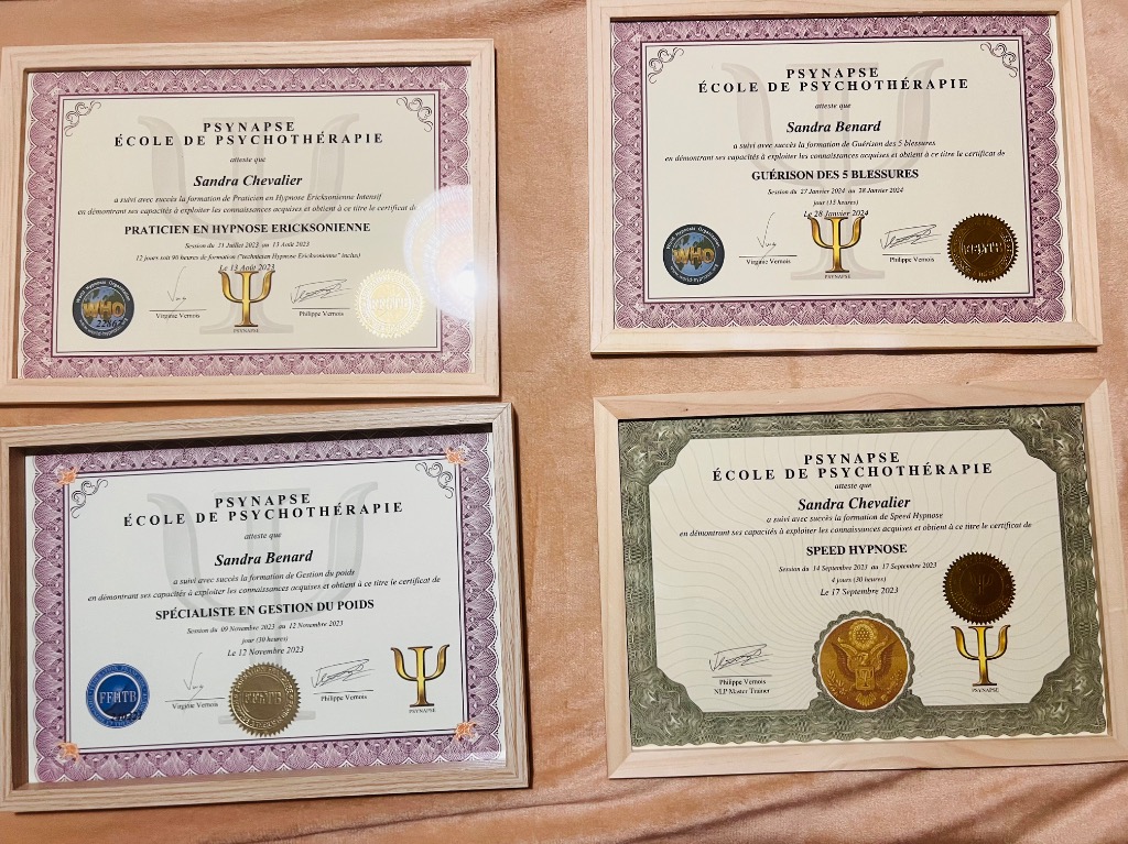photo diplome Sandra Bénard 