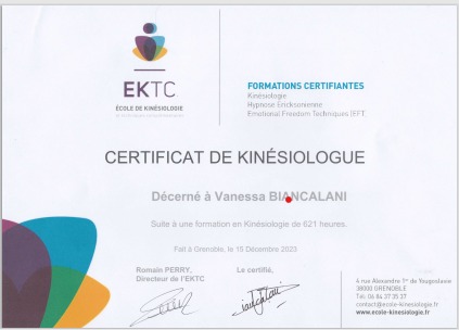 photo diplome Vanessa  Biancalani