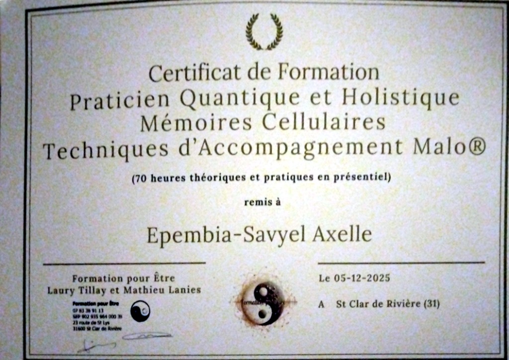 photo diplome Axelle Epembia Savyel