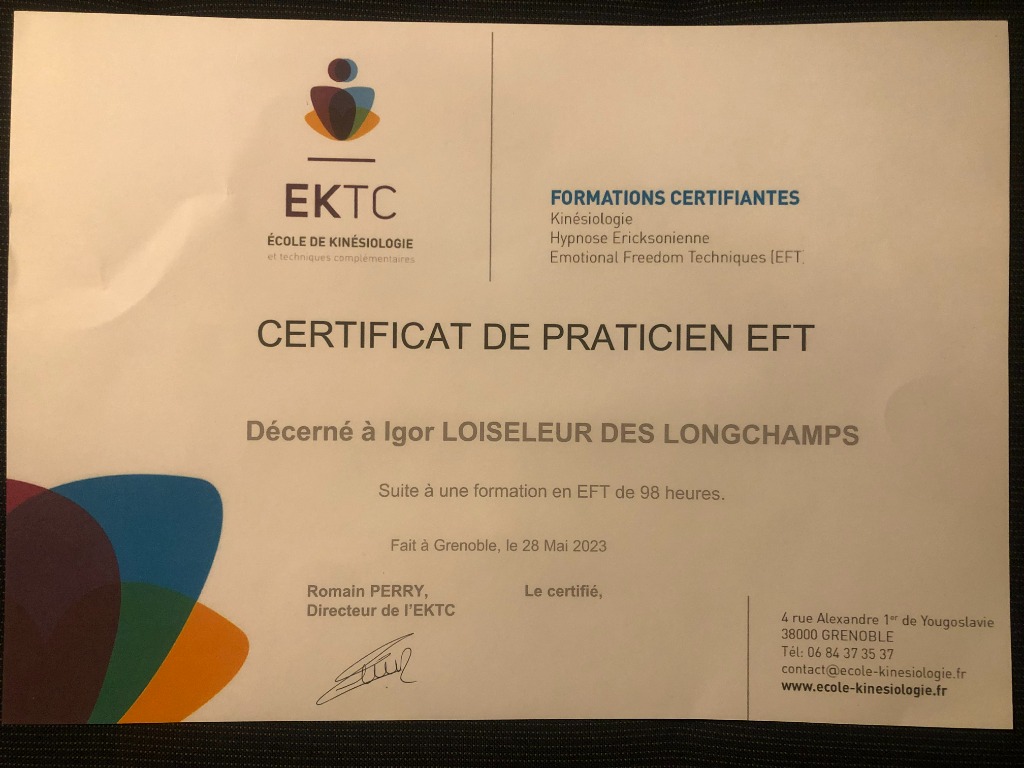 photo diplome Igor Loiseleur des Longchamps