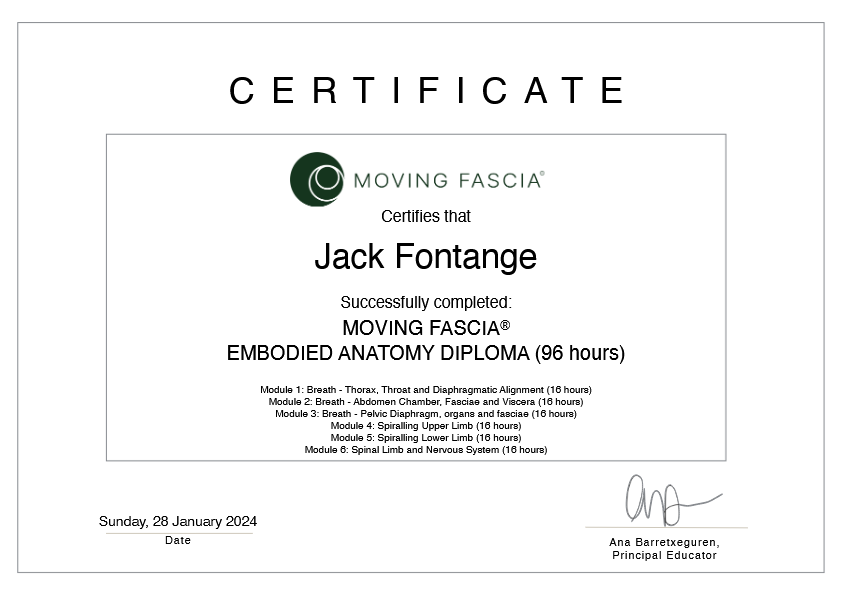 photo diplome Jack FONTANGE, PRANAVAT