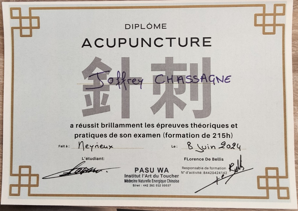 photo diplome Joffrey CHASSAGNE