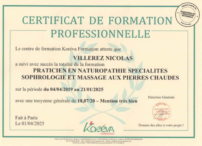photo diplome Nicolas VILLEREZ