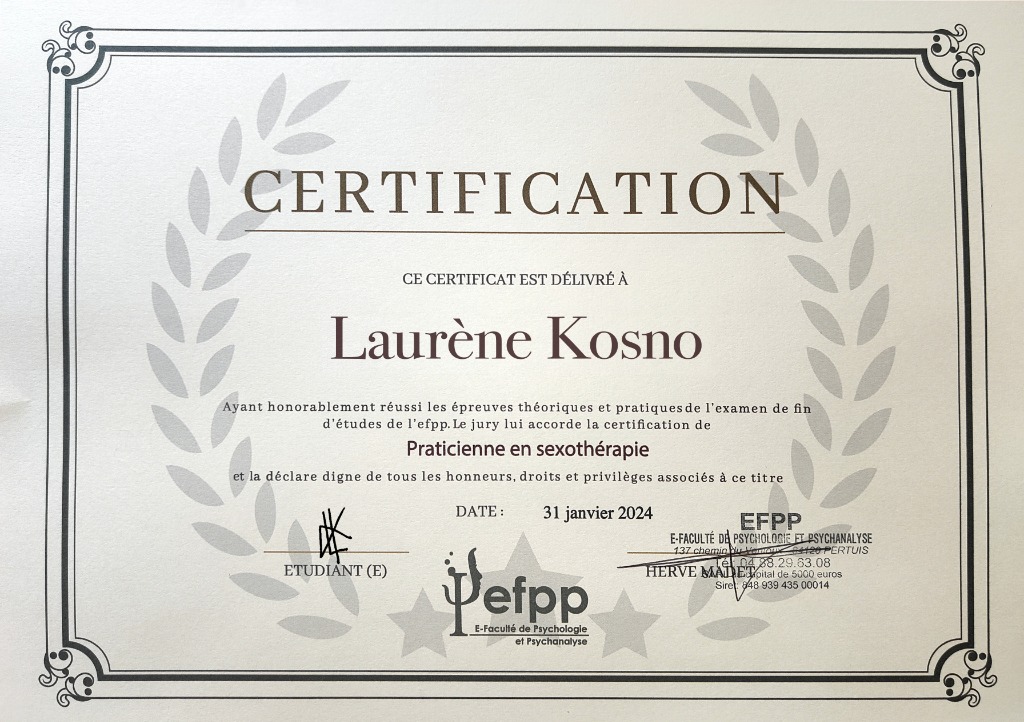 photo diplome Laurène Kosno