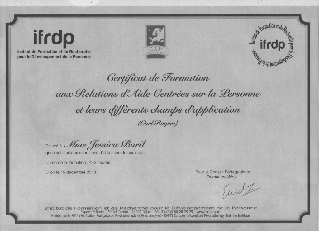 photo diplome Jessica Tregaro