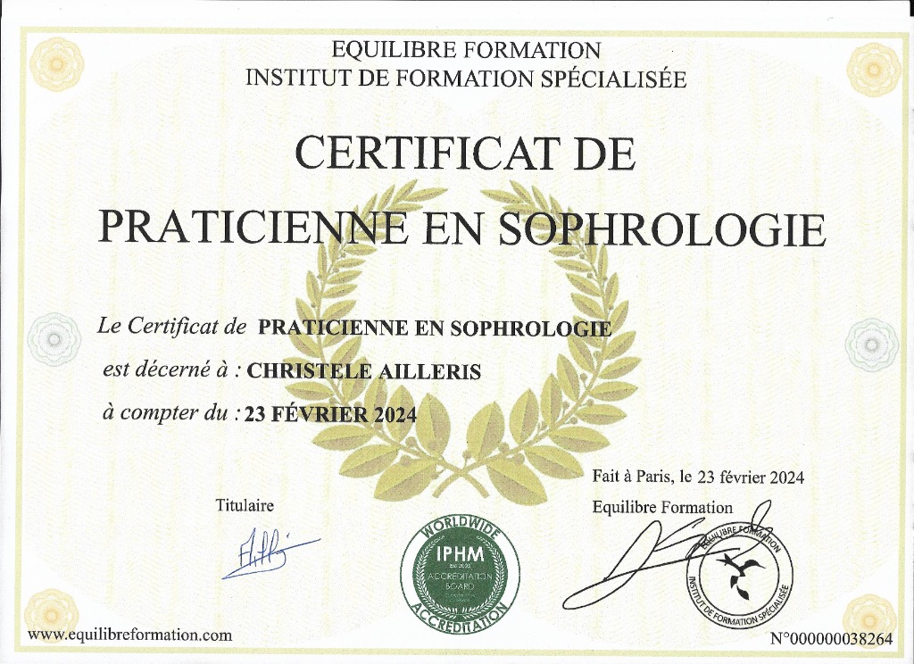 photo diplome Christèle AILLERIS