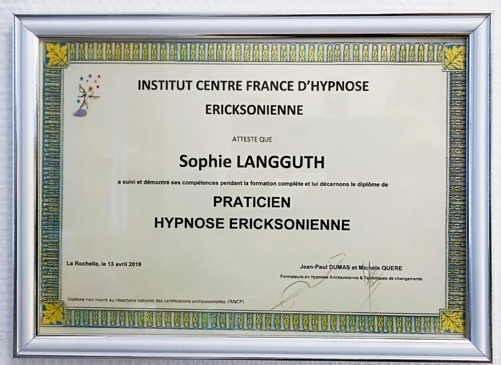photo diplome Sophie Langguth 