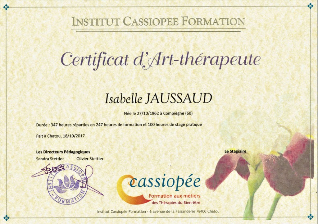 photo diplome Isabelle Jaussaud 