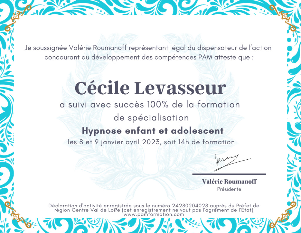 photo diplome Cécile Levasseur