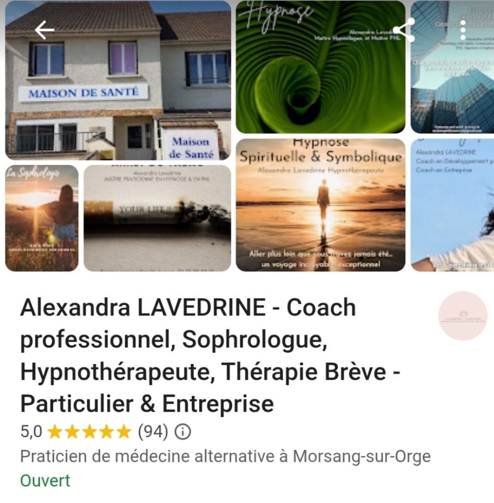 photo activite Alexandra LAVEDRINE Hypnothérapeute et Sophrologue