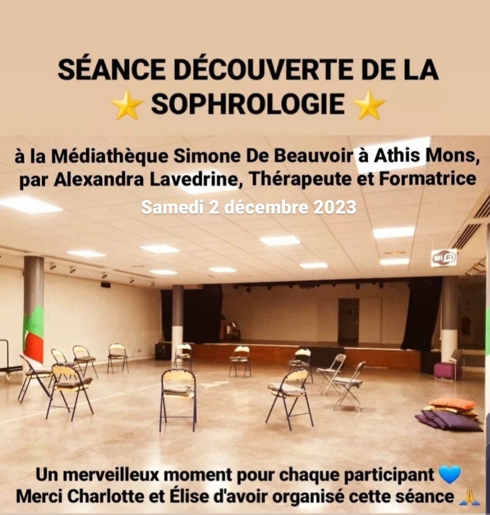 photo diplome Alexandra LAVEDRINE Hypnothérapeute et Sophrologue