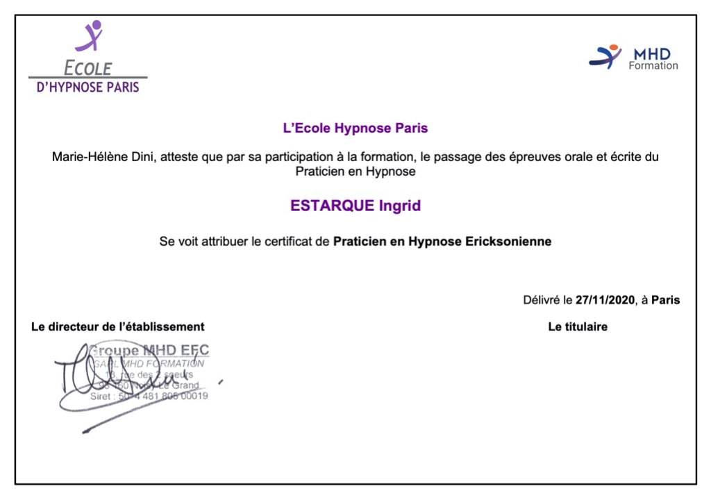 photo diplome Ingrid Estarque