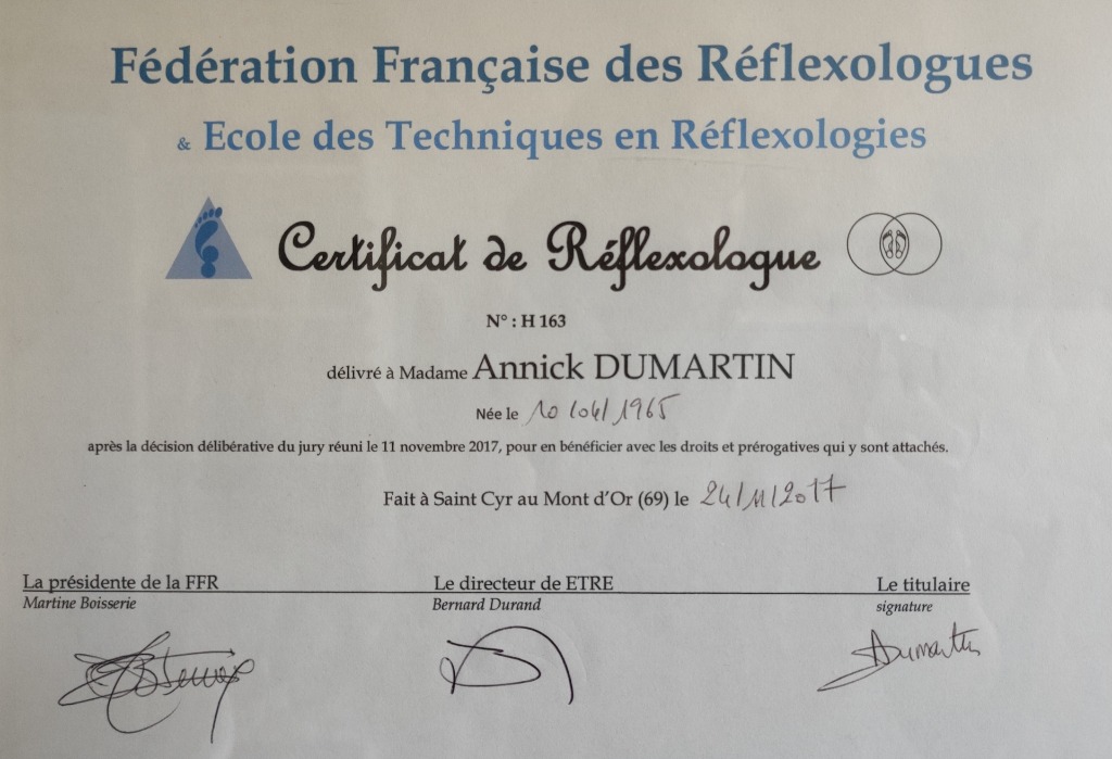 photo diplome ANNICK DUMARTIN