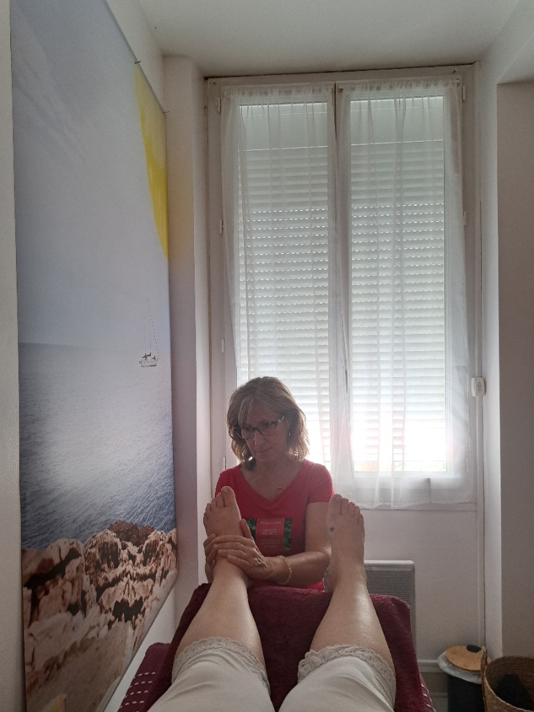 photo seance Fabienne Raucoules Réflexologue