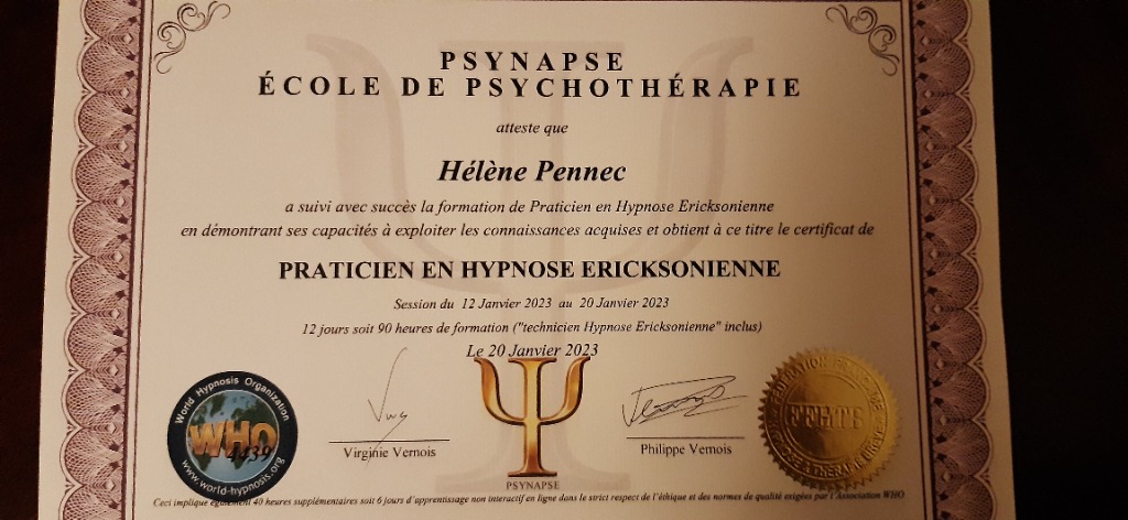 photo diplome Hélène PENNEC