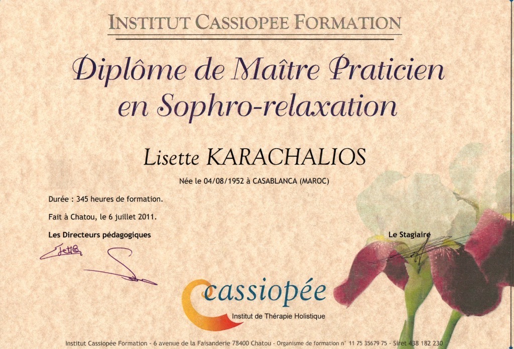 photo diplome Lisette KARACHALIOS