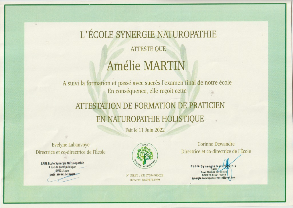 photo diplome Amélie MARTIN