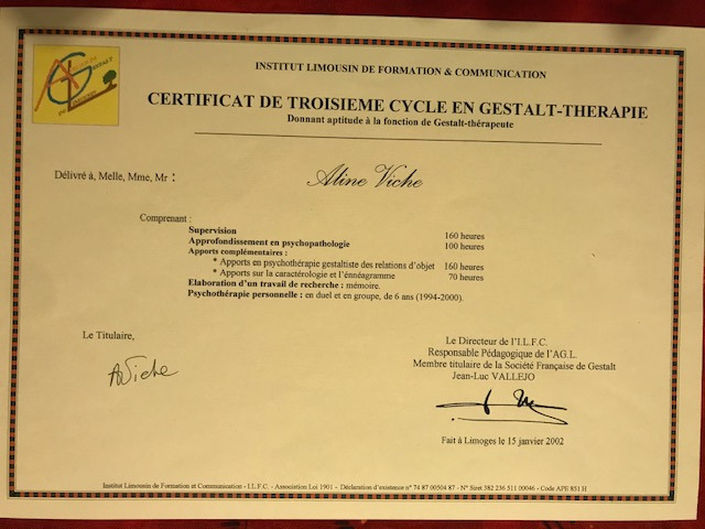 photo diplome ALINE VICHE