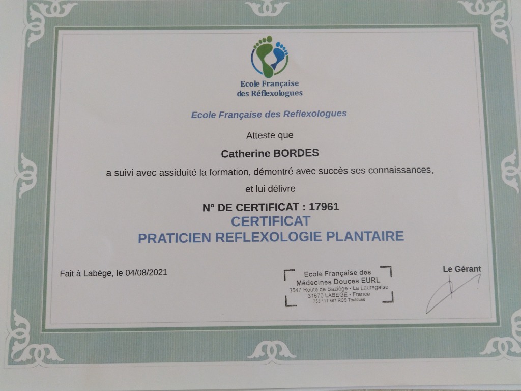 photo diplome Catherine CARPENTIER