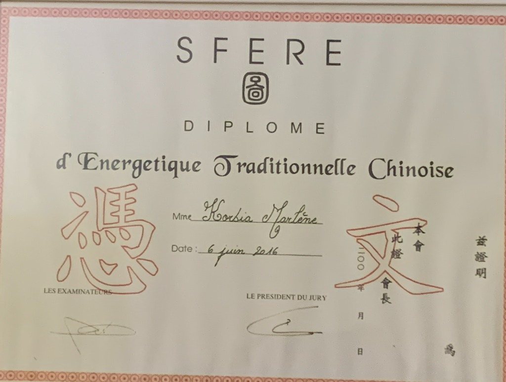 photo diplome Marlene Korsia - Santé Douce 