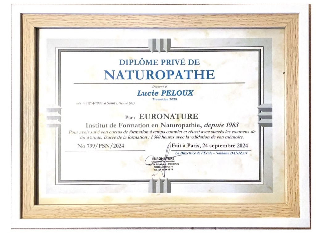 photo diplome Lucie PELOUX