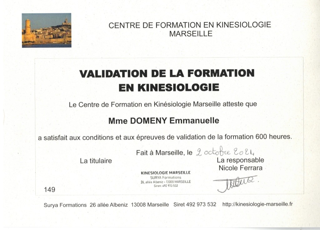 photo diplome Emmanuelle Domeny