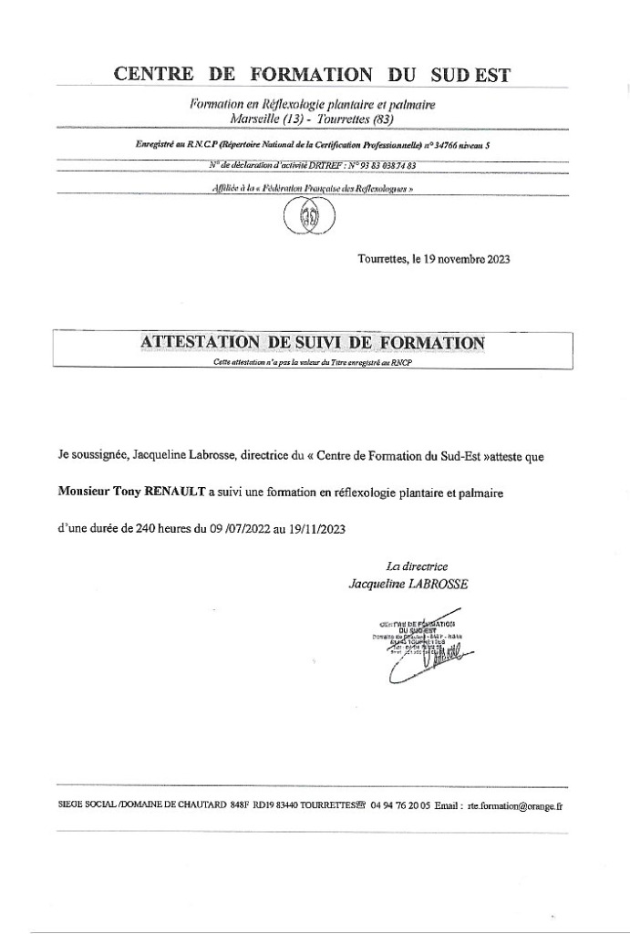 photo diplome Tony RENAULT EI