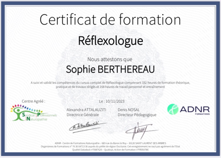 photo diplome Sophie Berthereau