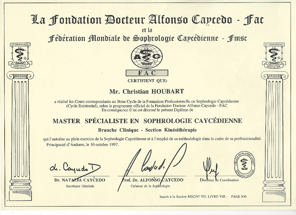 photo diplome Christian HOUBART