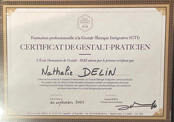 photo diplome NATHALIE DELIN