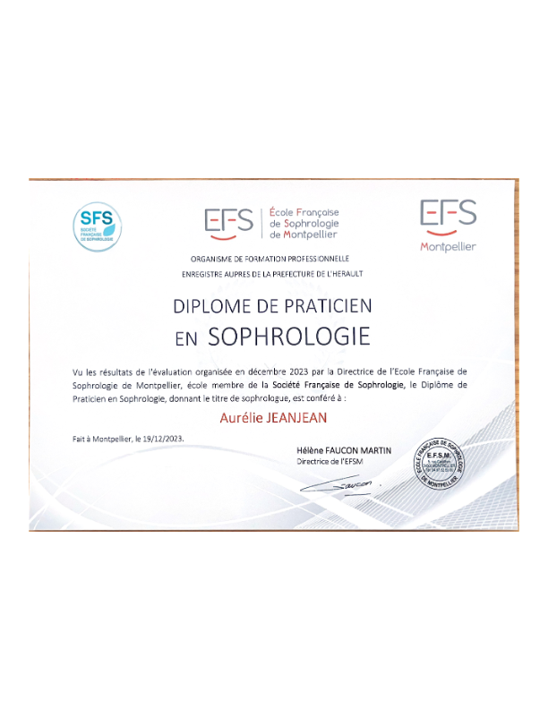 photo diplome Aurélie Jeanjean