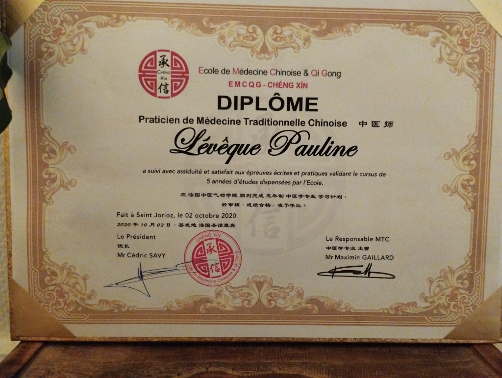 photo diplome Pauline Lévêque 