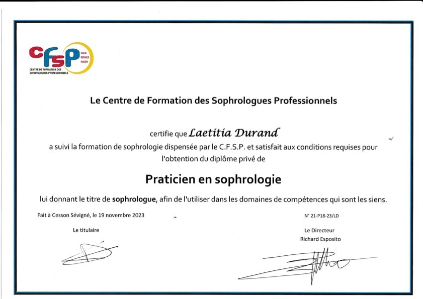 photo diplome Laetitia Durand