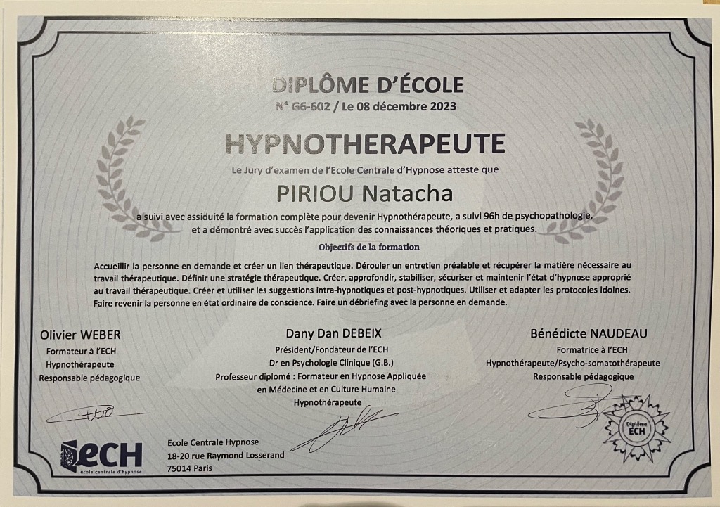 photo diplome Natacha Piriou