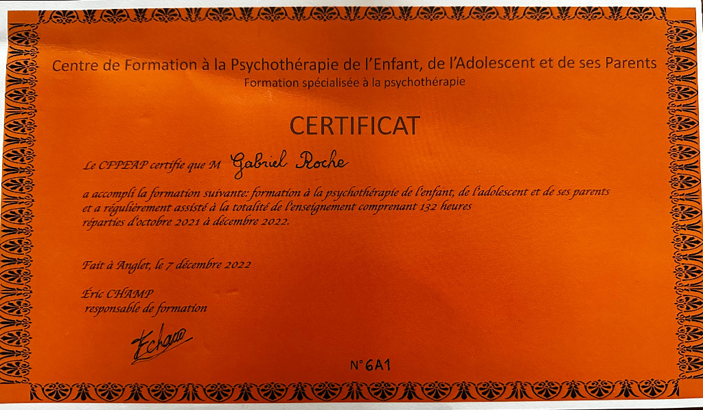 photo diplome Gabriel Roche