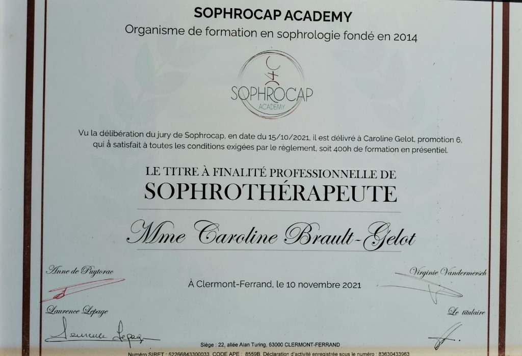 photo diplome SophroPoP 