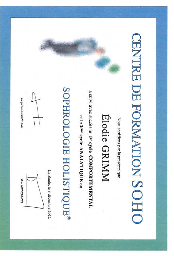 photo diplome Elodie GRIMM