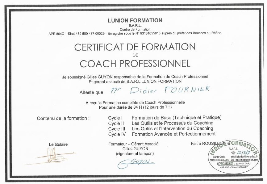 photo diplome Didier FOURNIER
