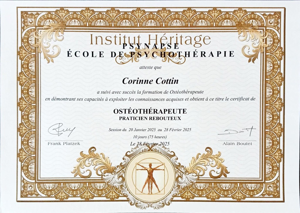 photo diplome Corinne Cottin