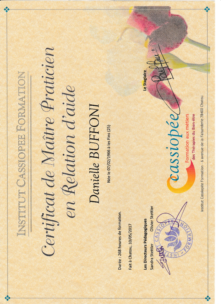 photo diplome Danielle BUFFONI