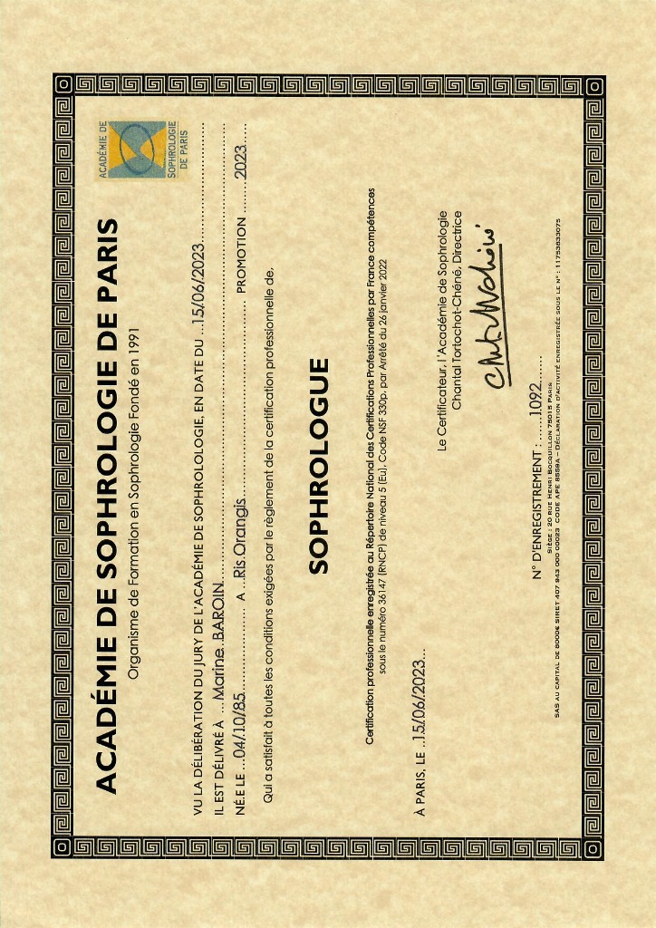 photo diplome Baroin Marine