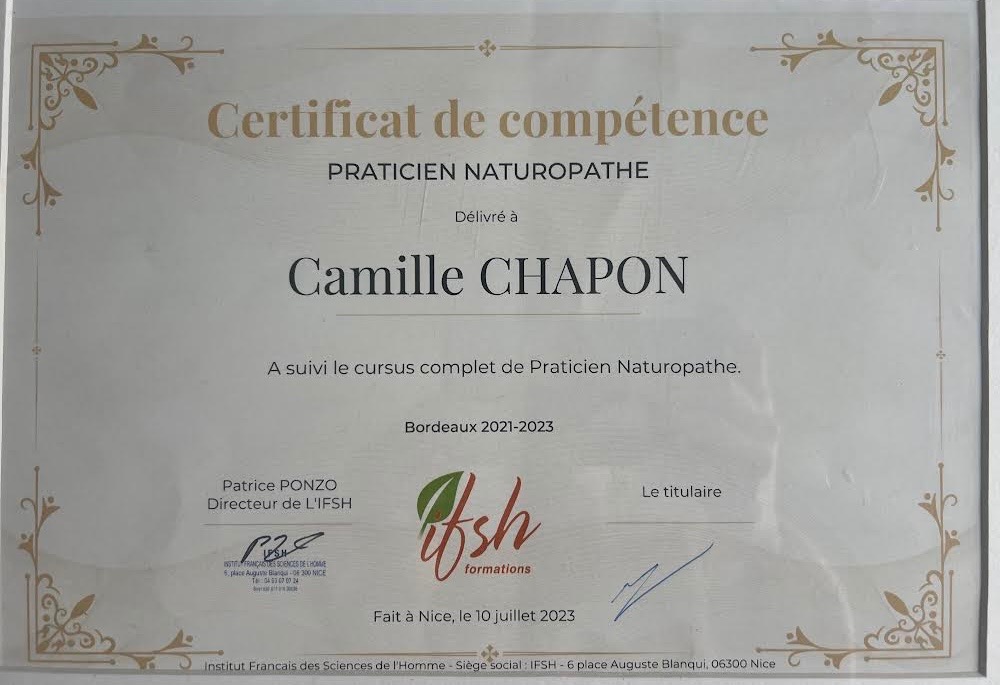 photo diplome Camille Chapon 