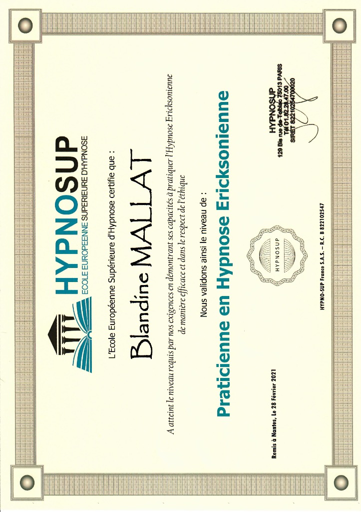 photo diplome Blandine MALLAT